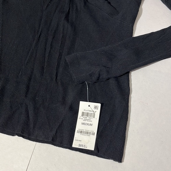 INC International Concepts Macy's black knit v neck long sleeved black shirt - Picture 2 of 6